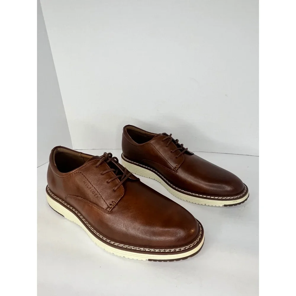 Tommy Hilfiger TMHIDAY-R Men's Size 9 Brown Derby Dress Shoes NWOB Casual - Picture 3 of 15
